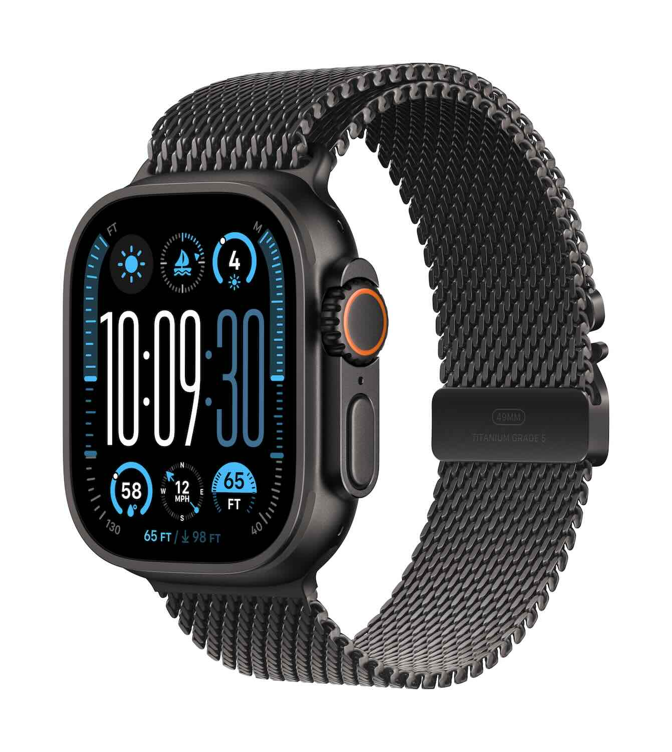 Watch Ultra 2 49mm Black Titanium - Milanese Loop M