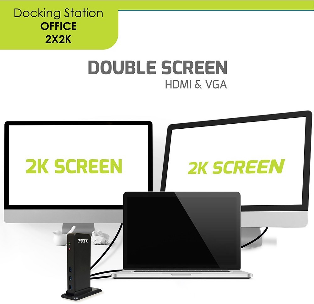 Port Designs USB-C Dock 2 X 2K